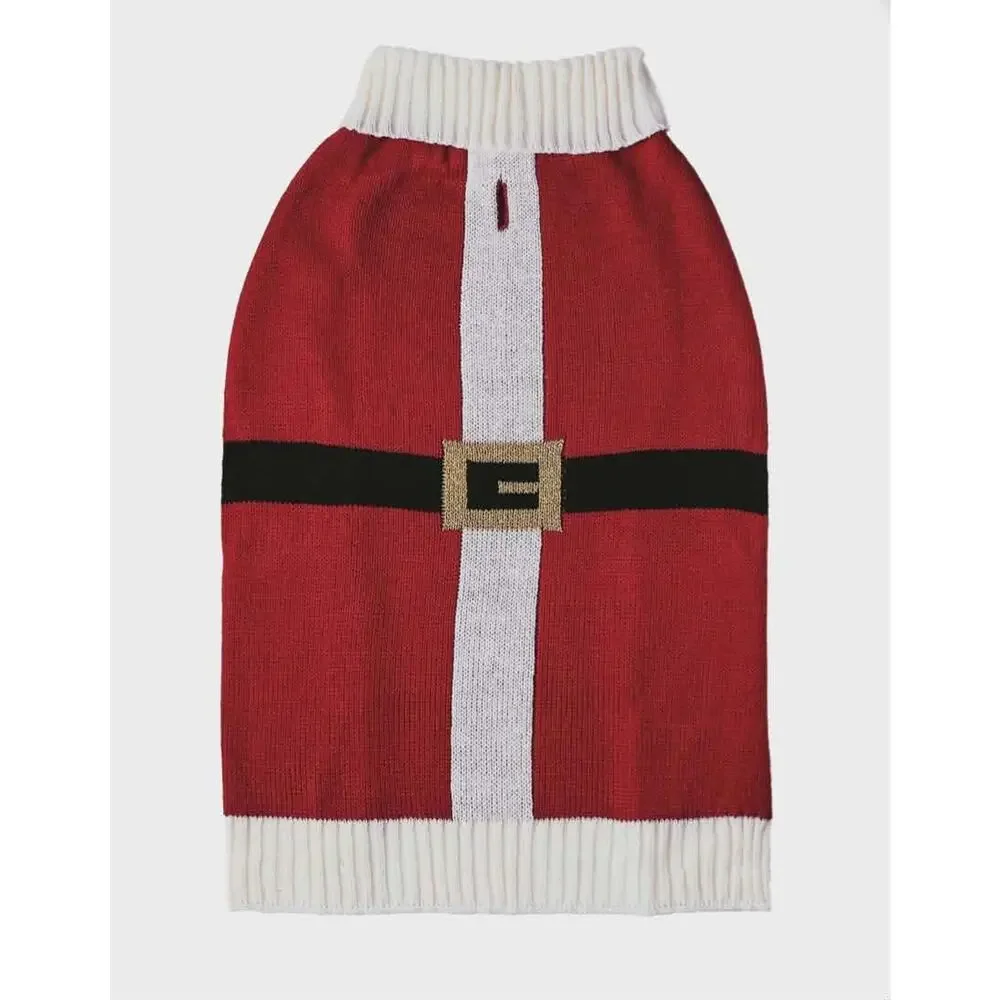 NEW! Vibrant Life Christmas Santa Claus Pet Dog Sweater Costume Size M 20-50lb